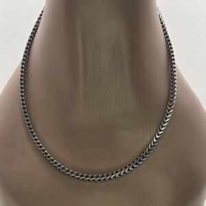 24" Italian Franco Necklace Chain 925 Sterling Silver Streetwear Festival Skater